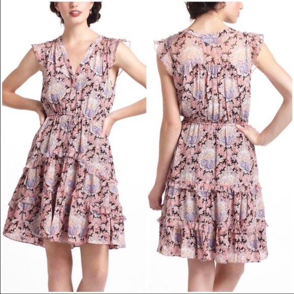 Anthropologie Pastel Paisley Dress