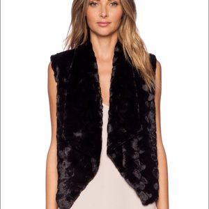 Jack by BB Dakota Black Faux Fur Vest