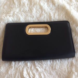 Black & gold clutch