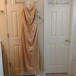 Formal floor length champagne gown