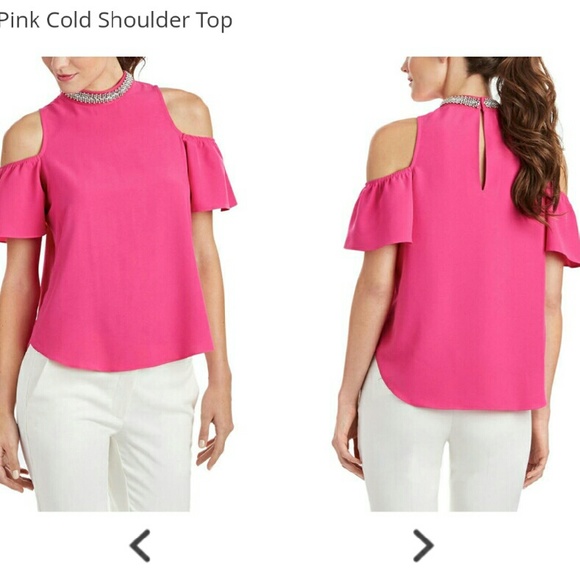 XOXO Pink Cold Shoulder Top