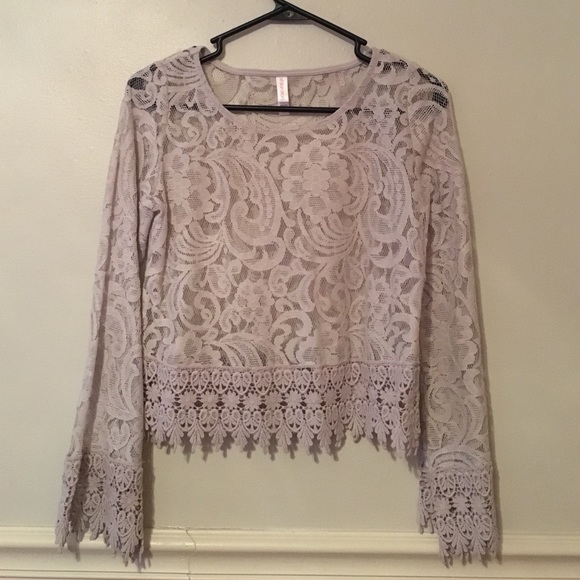 Sheer Crochet & Lace Top
