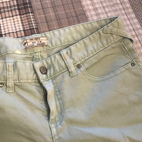 Free People mint jeans-see note on size - Picture 4 of 4