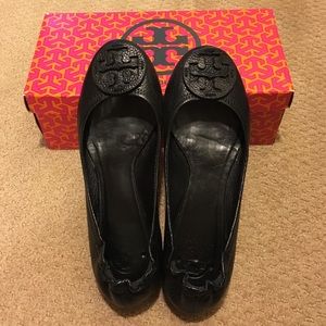 Tory Butch Reva Tumbled Leather Flats