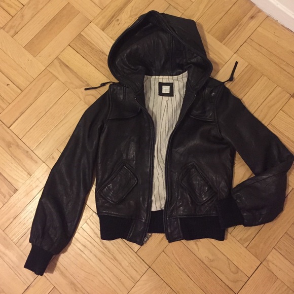 Leather Bomber Jacket - image 3