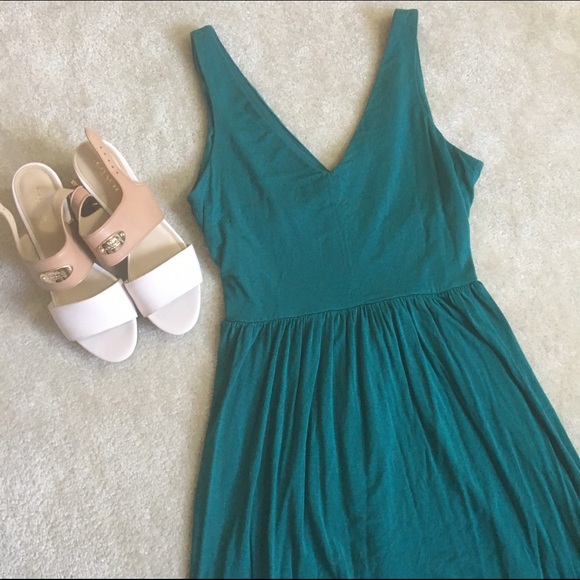 LOFT 👗 Teal Open Back dress