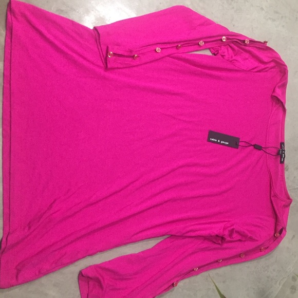 Cable and gauge top pink NWT