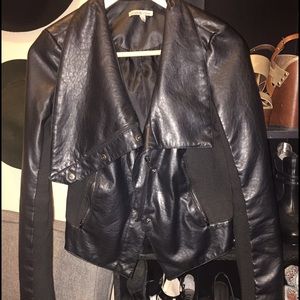 Faux leather jacket by Charlotte Russe.