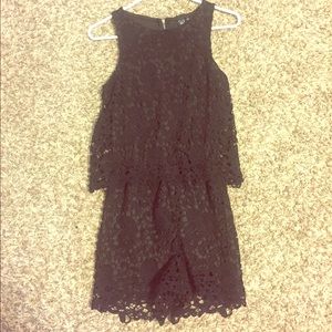 Black lace romper