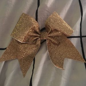 Gold cheer bow