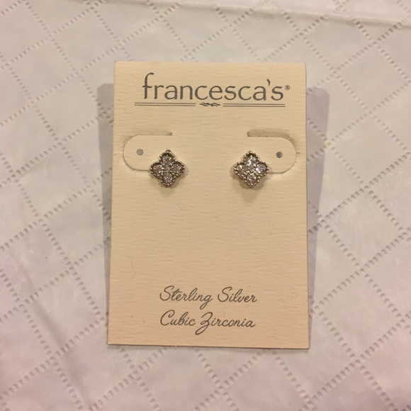 Sterling Silver, Cubic Zarconia Earrings