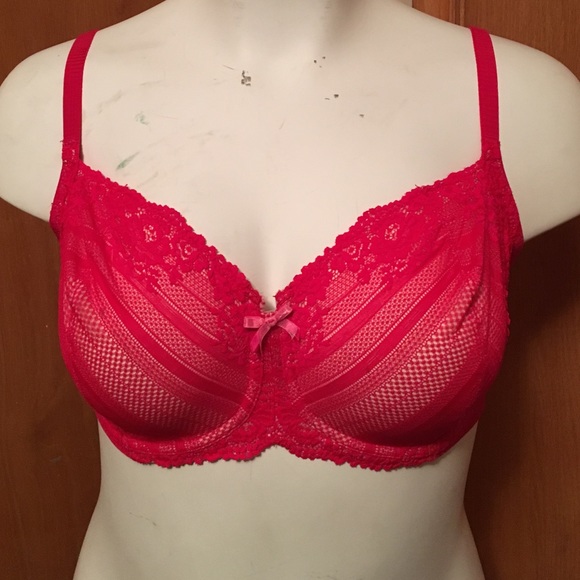 Hot pink lacy bra
