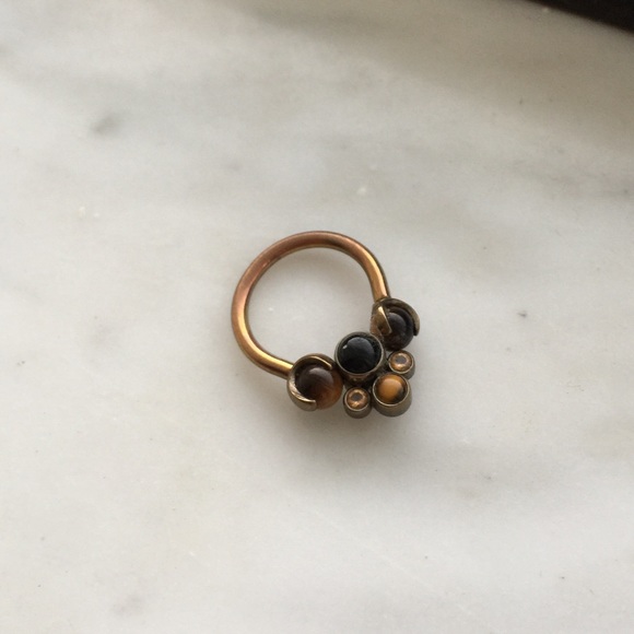 Bronze anodized titanium cbr for septum