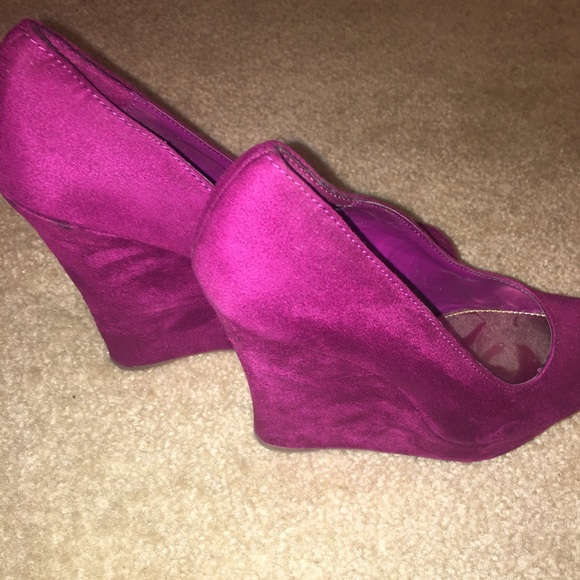Payless. Fuschia Wedge Heel