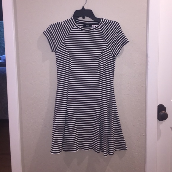 Black and White Striped Dress