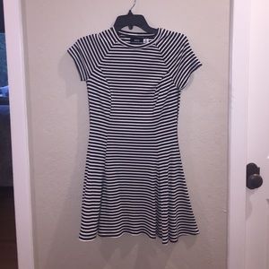 Black and White Striped Dress