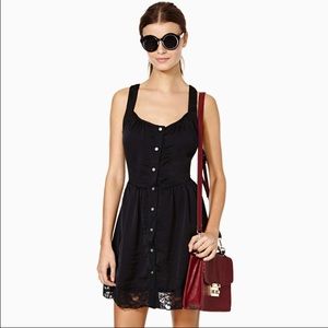 NWT!!! Nasty Gal M button down lace dress