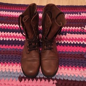 Steve Madden brown combat boots
