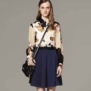 Dark Blue & Black Band Skirt