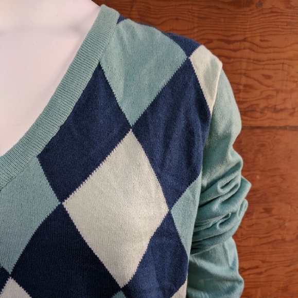 GAP Sweaters - Gap XXL Argyle Nerdy Hipster Sweater NWT