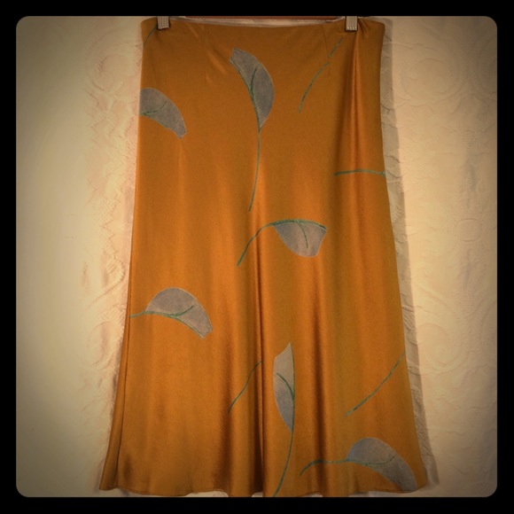 Anthropologie Silk Skirt