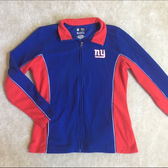 NFL NY Giants Fleece Zip Up Top