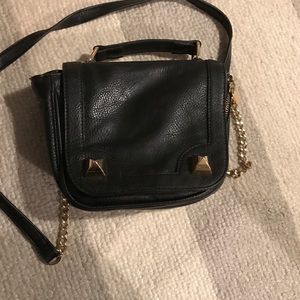 Black leather purse