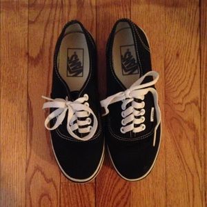 Black Vans sneakers