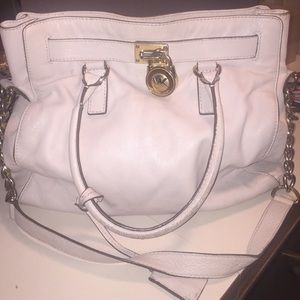 Michael Kors large lock off white bag