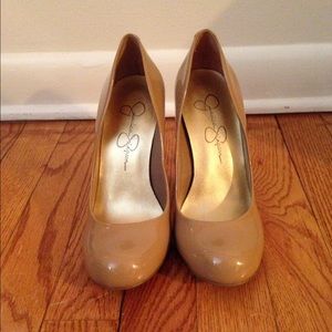 Jessica Simpson beige heels