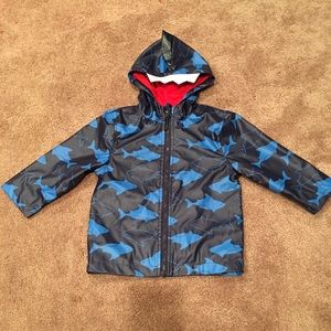 Toddler Boys Sharks Raincoat