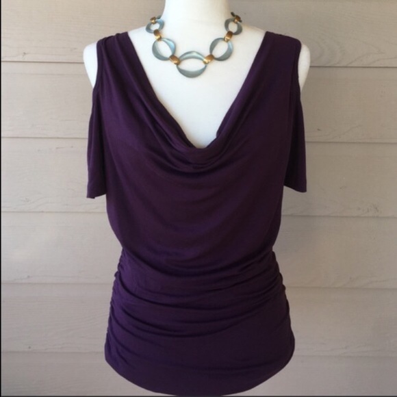 🎉HP🎉 Bisou Purple Top Blouse Shirt size small