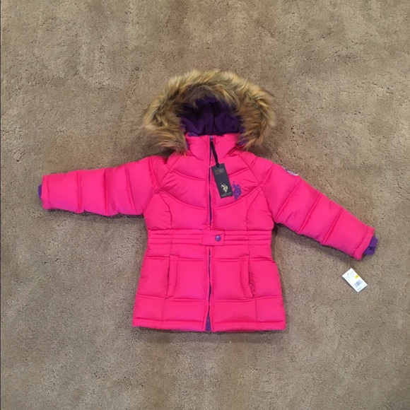 NWT Pink Hooded Puffer Coat - Picture 1 of 4