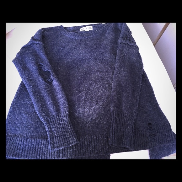 Wildfox blue oversized, deconstructed sweater. SM