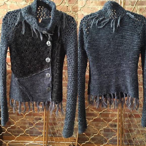 Free People Fringe Knit Sweater