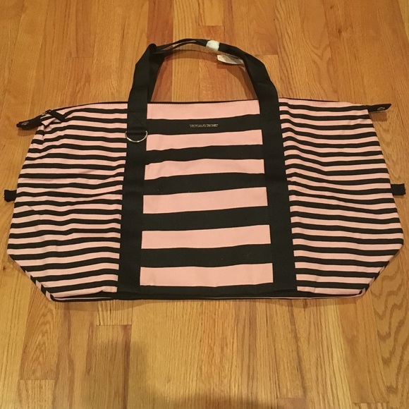 Victoria's Secret Getaway Canvas tote. Pink/Black