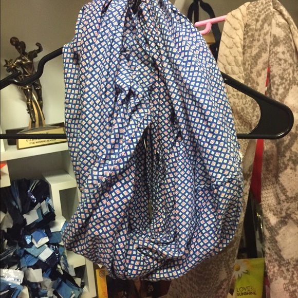 Blue printed scarf