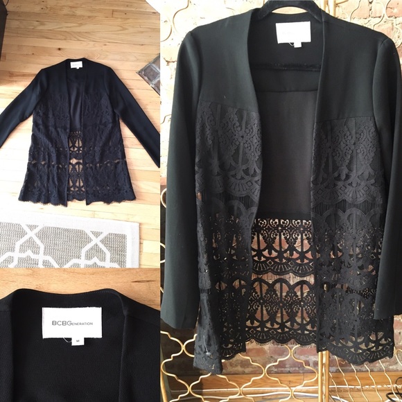 BCBGeneration Black Lace Blazer