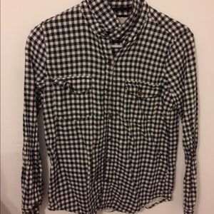 Button up striped long sleeve shirt