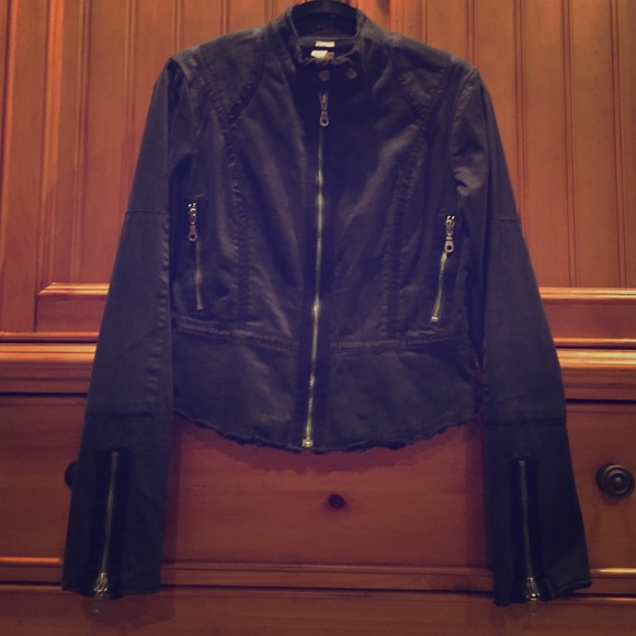 Vintage Joie Black Zip-up Jacket