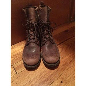 Frye distressed brown boots