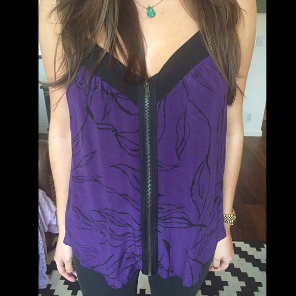 Urban Outfitters Tops - SOLD Silence + Noise Purple & Black Going Out Tank