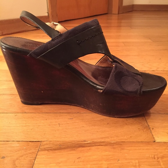 Authentic Coach Wedge Sandal
