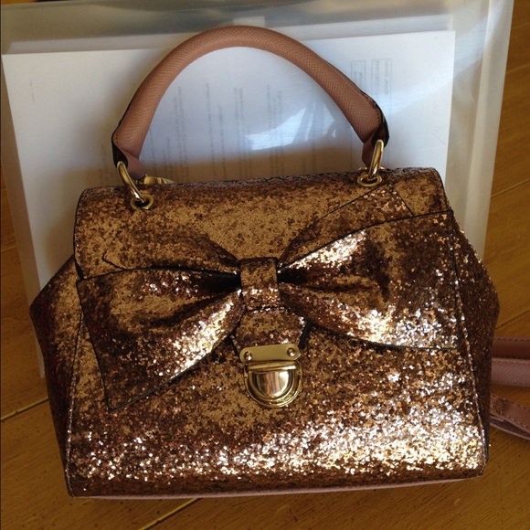 **SOLD**Apt. 9 bronze glitter handbag/shoulder bag