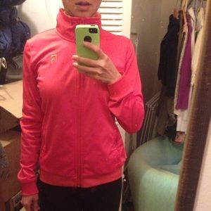 Reebok track jacket in coral