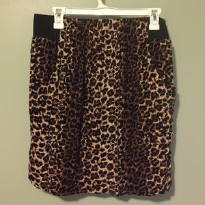 Inc-- animal print skirt