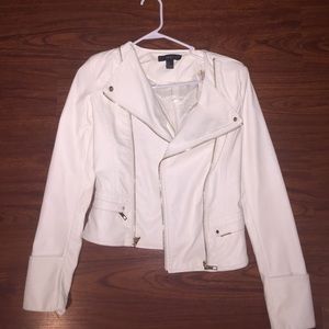 White leather jacket from forever 21
