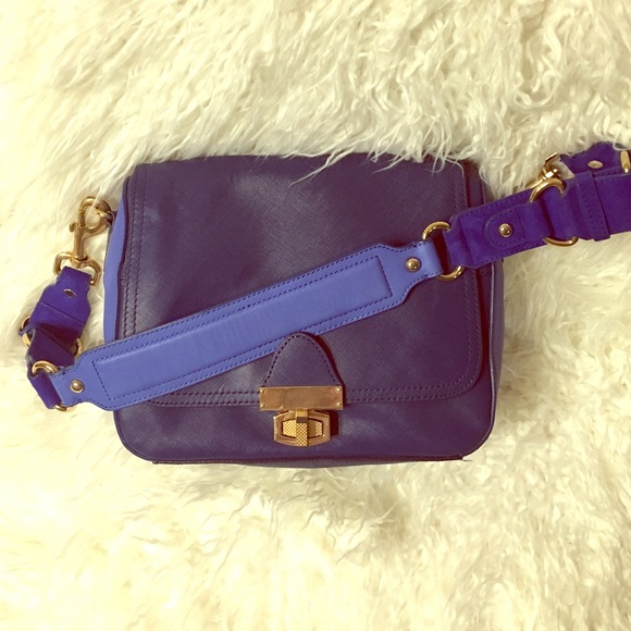 Ann Taylor new royal blue leather shoulder bag