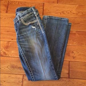 Silver aiko boot cut jeans