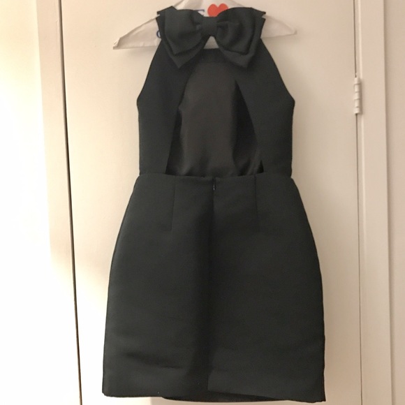 Kate Spade Black Bow-Back Crepe Dress